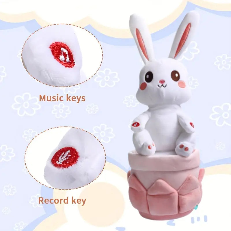 MilegiToy Lotus Rabbit Can Sing Can Dance Can Learn To Talk Electric Plush Toy  (without Batteries)
