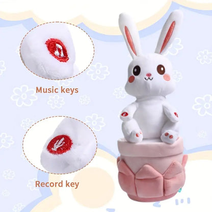 MilegiToy Lotus Rabbit Can Sing Can Dance Can Learn To Talk Electric Plush Toy  (without Batteries)