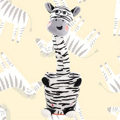 MilegiToy Zebra Electric Plush Toy Halloween Christmas Easter Gift Doll Decoration Can Learn To Talk And Sing Electric Plush Toy (without Batteries)