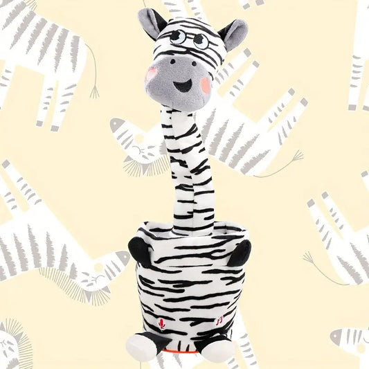 MilegiToy Zebra Electric Plush Toy Halloween Christmas Easter Gift Doll Decoration Can Learn To Talk And Sing Electric Plush Toy (without Batteries)