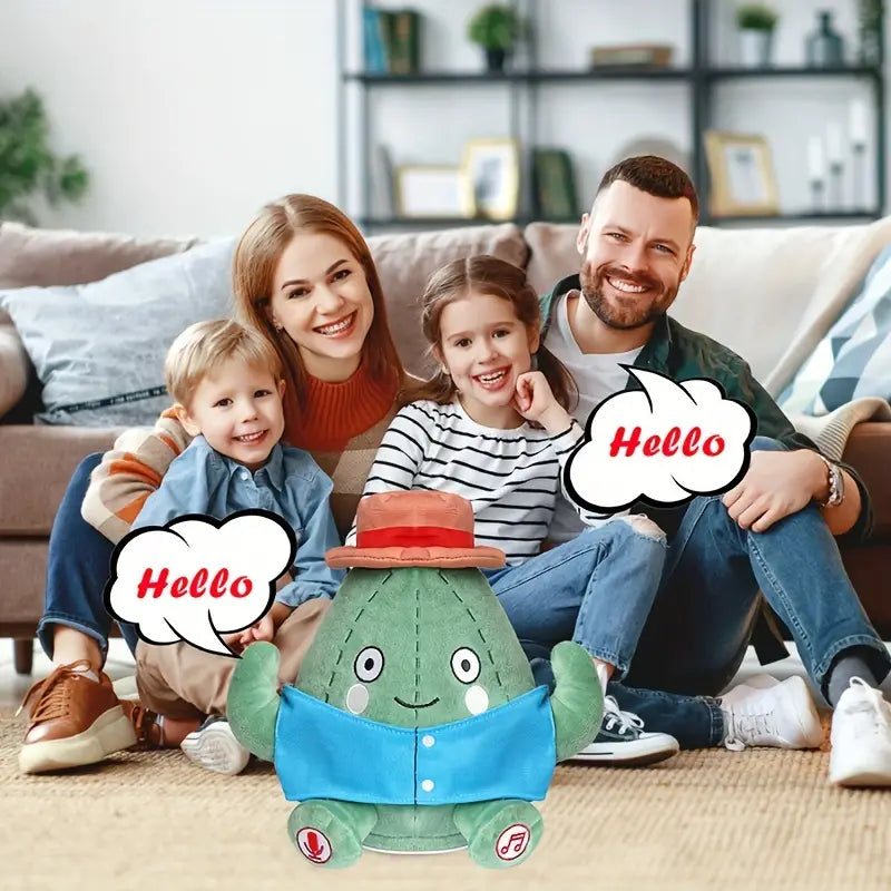 MilegiToy New Green Roller Skate Cactus Can Sing,Learn To Talk  (without Batteries)