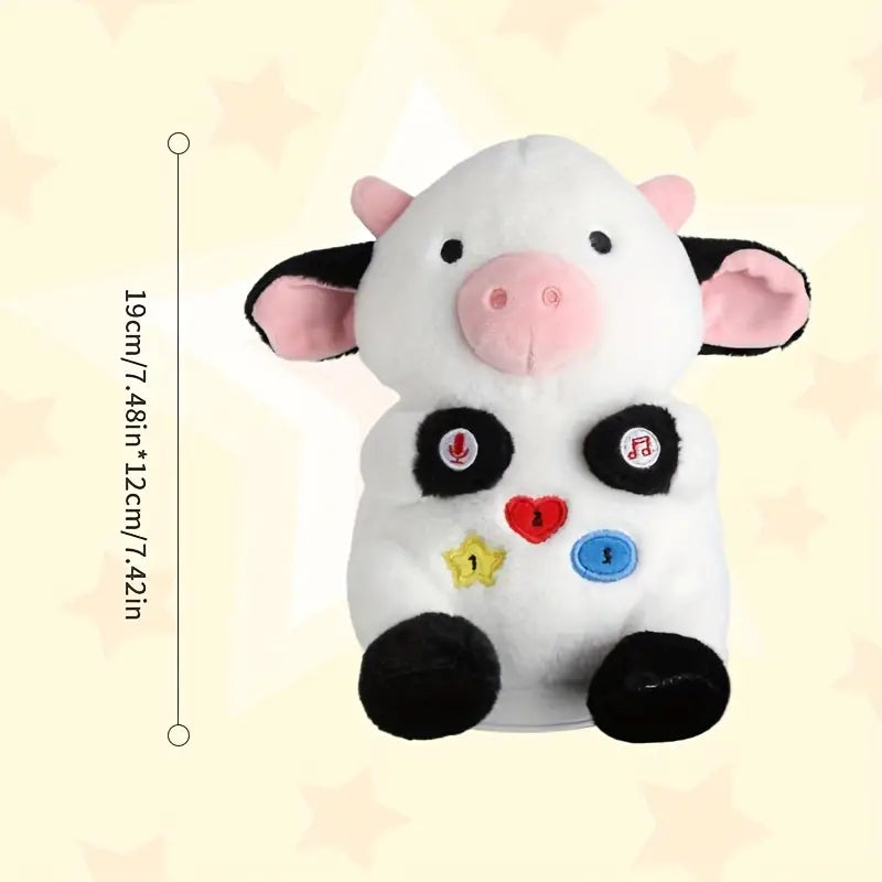 MilegiToy Singing Cow Plush Toy Doll - (Battery Not Included)