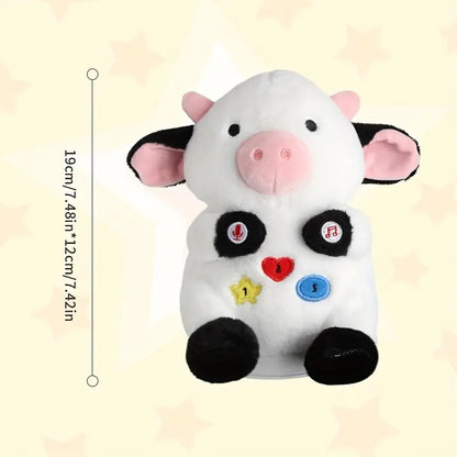 MilegiToy Singing Cow Plush Toy Doll - (Battery Not Included)