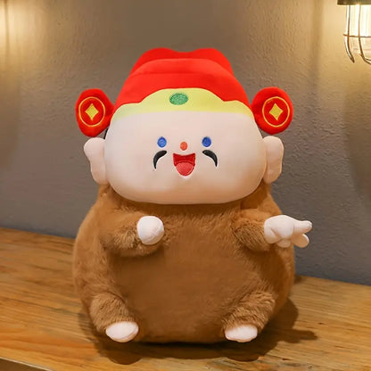 MilegiToy Kapibala God of wealth doll Kapibala head set Tathagata Buddha God of wealth figure capybara plush toy