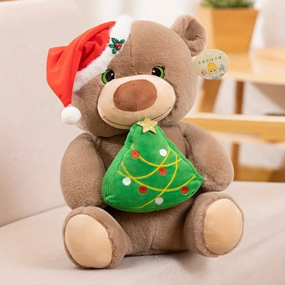 MilegiToy Fluffy Cute Sitting Posture Bear Plush Toy Doll Ornament Doll Throw Pillow