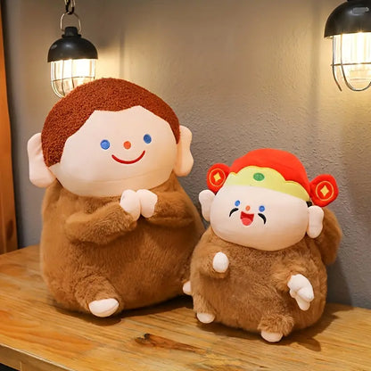 MilegiToy Kapibala God of wealth doll Kapibala head set Tathagata Buddha God of wealth figure capybara plush toy