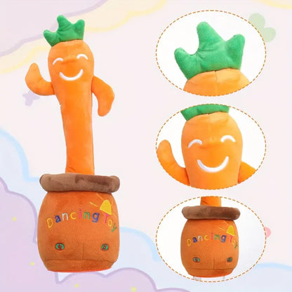 MilegiToy Smiling carrot toys can sing, dance, learn to talk, gifts (without batteries)