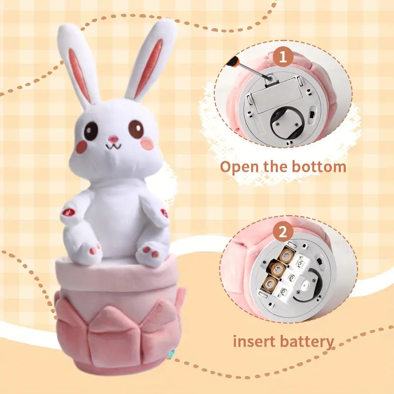 MilegiToy Lotus Rabbit Can Sing Can Dance Can Learn To Talk Electric Plush Toy  (without Batteries)