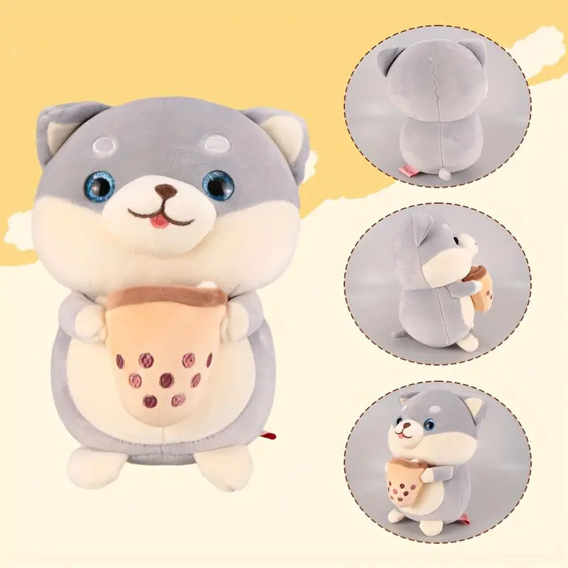 MilegiToy Tea dog doll Cute cartoon Shiba Inu