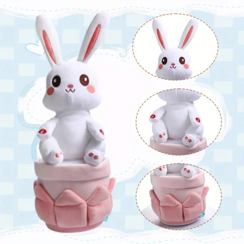 MilegiToy Lotus Rabbit Can Sing Can Dance Can Learn To Talk Electric Plush Toy  (without Batteries)