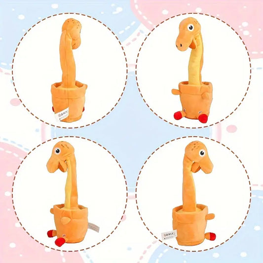MilegiToy Yellow Dinosaur Can Sing And Learn To Talk Electric Plush Toy  (without Batteries)