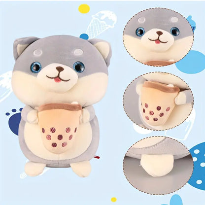 MilegiToy Tea dog doll Cute cartoon Shiba Inu
