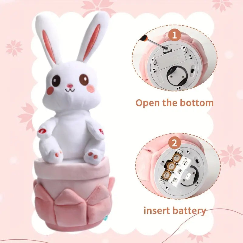 MilegiToy Lotus Rabbit Can Sing Can Dance Can Learn To Talk Electric Plush Toy  (without Batteries)