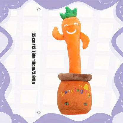 MilegiToy Smiling carrot toys can sing, dance, learn to talk, gifts (without batteries)