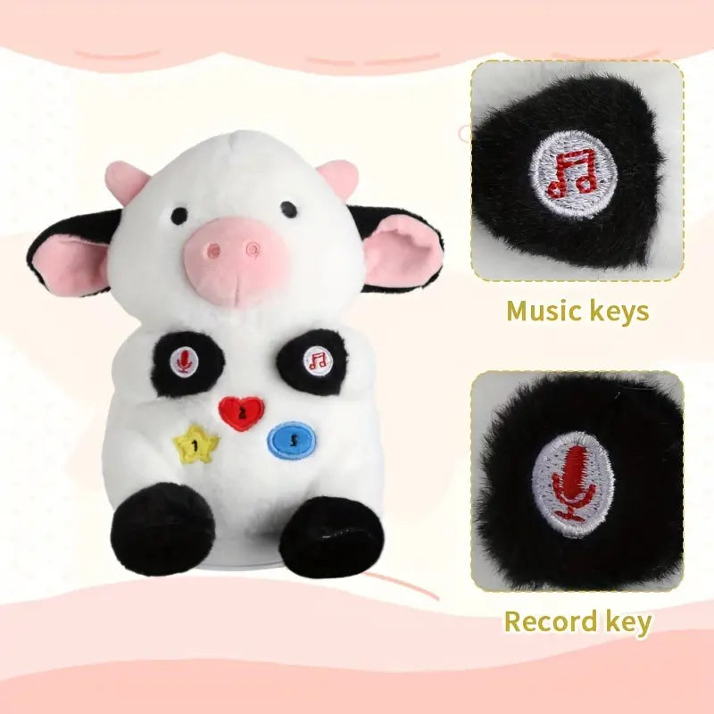 MilegiToy Singing Cow Plush Toy Doll - (Battery Not Included)