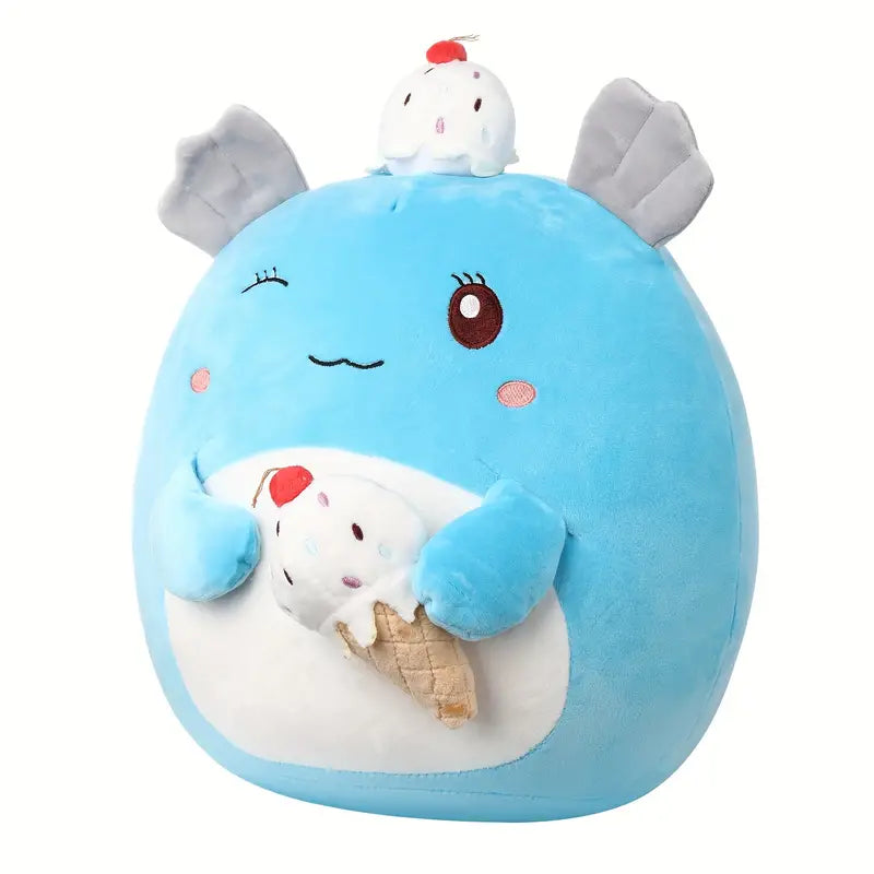 MilegiToy Ice Cream Throw Pillow Gummy Cake Throw Pillow Milk Strawberry Throw Pillow