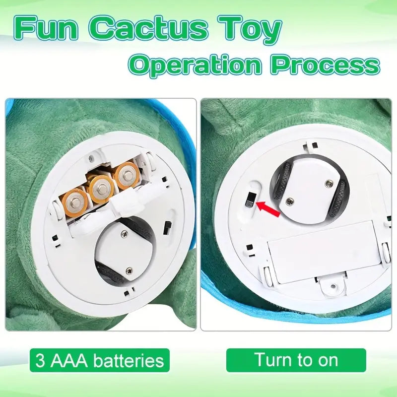 MilegiToy New Green Roller Skate Cactus Can Sing,Learn To Talk  (without Batteries)