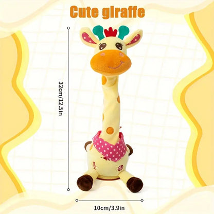 MilegiToy Cute Giraffe Can Sing And Learn To Talk Electric Stuffed Animal Funny Toy  (no Batteries)