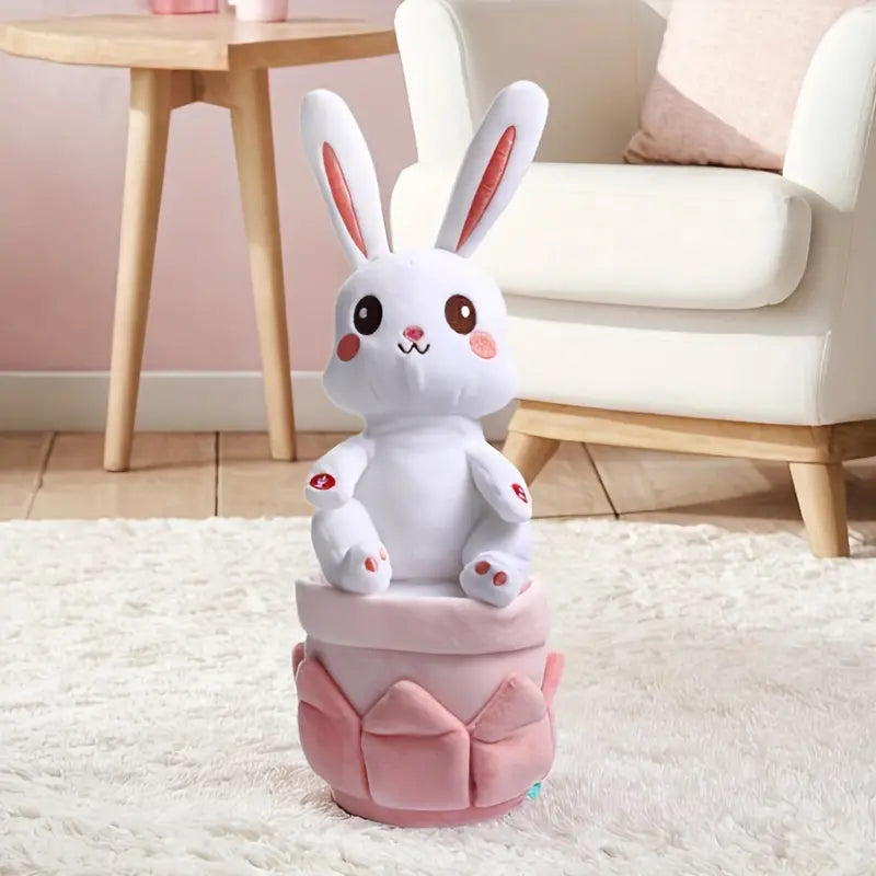 MilegiToy Lotus Rabbit Can Sing Can Dance Can Learn To Talk Electric Plush Toy  (without Batteries)