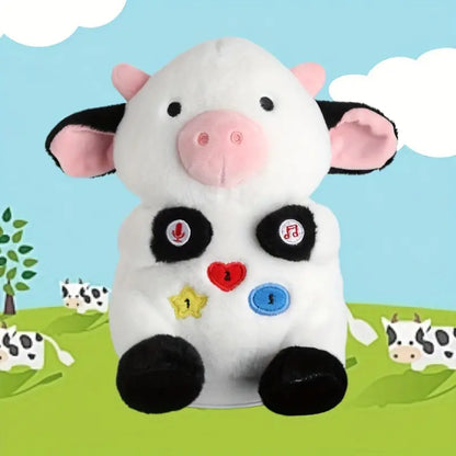 MilegiToy Singing Cow Plush Toy Doll - (Battery Not Included)