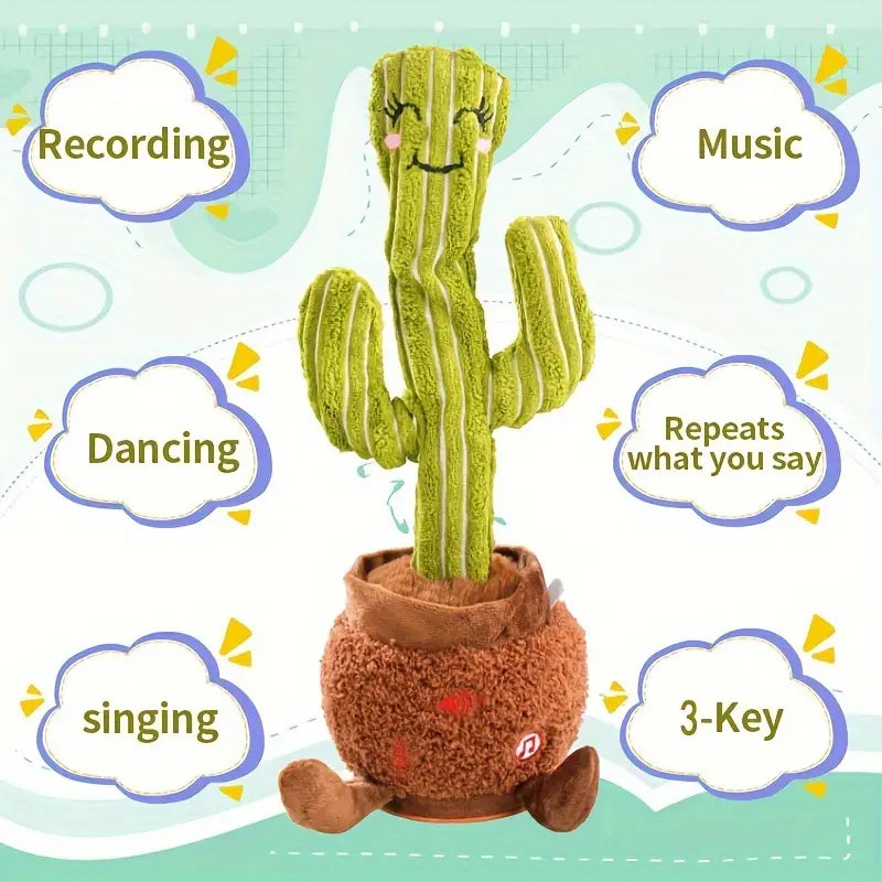 MilegiToy Eyelash Cactus Singing Electric Stuffed Animal Doll  Without Batteries