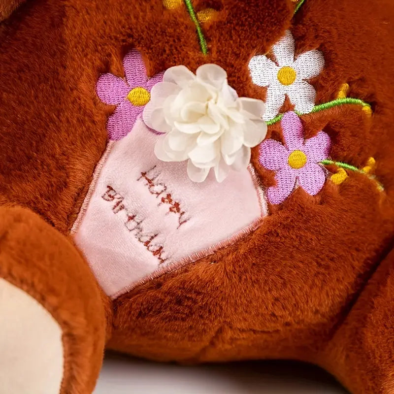 MilegiToy Fluffy Cute Sitting Posture Bear Plush Toy Doll Ornament Doll Throw Pillow