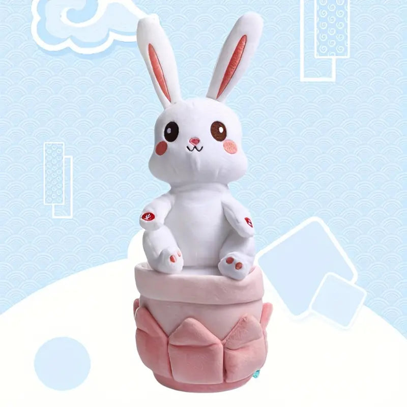 MilegiToy Lotus Rabbit Can Sing Can Dance Can Learn To Talk Electric Plush Toy  (without Batteries)