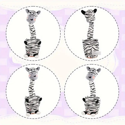 MilegiToy Zebra Electric Plush Toy Halloween Christmas Easter Gift Doll Decoration Can Learn To Talk And Sing Electric Plush Toy (without Batteries)