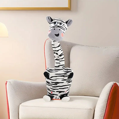 MilegiToy Zebra Electric Plush Toy Halloween Christmas Easter Gift Doll Decoration Can Learn To Talk And Sing Electric Plush Toy (without Batteries)
