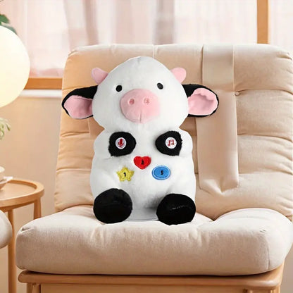 MilegiToy Singing Cow Plush Toy Doll - (Battery Not Included)